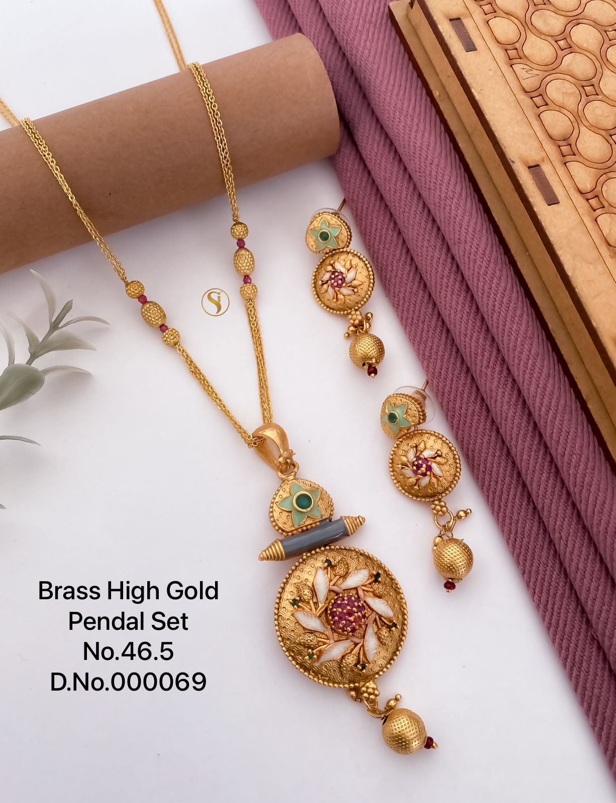 Accessories Brass High Gold Chain Pendant Set 4 Catalog

